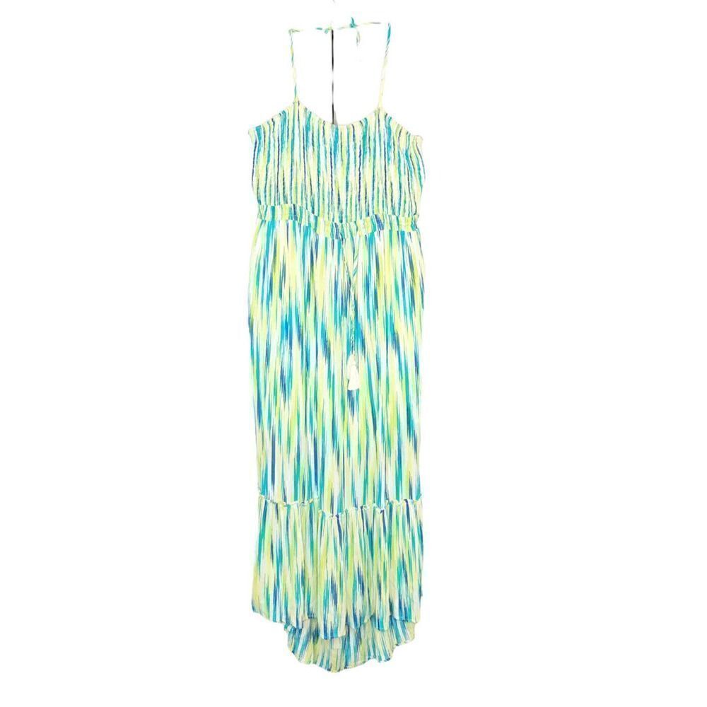 NWT Davi & Dani Women’s Blue Green Caribbean Vibes Maxi Dress Size 2XL Vacation
